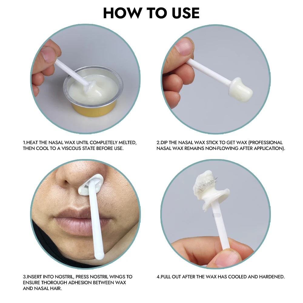 Nose Hair Wax Set  50g Hard Wax Beans  Nose Hair Cleaning Kit view 5