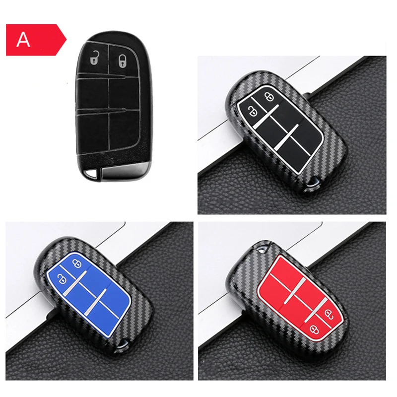 Carbon fiber Silicone Car key Cover Case For JEEP Grand Cherokee WK2 Renegade Compass Cherokee KL 2015 2016 2017 2018 2019 2020