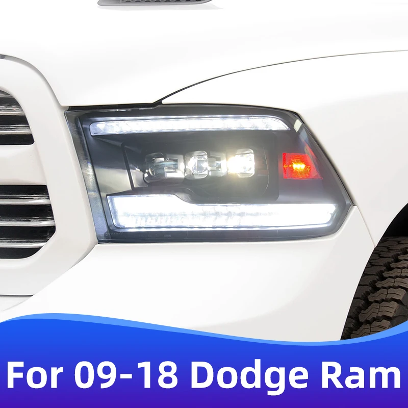 For 2009-2018 Models Retrofit Upgrade Dodge Ram LED Headlights Ram 1500 2500 Accessories DRL