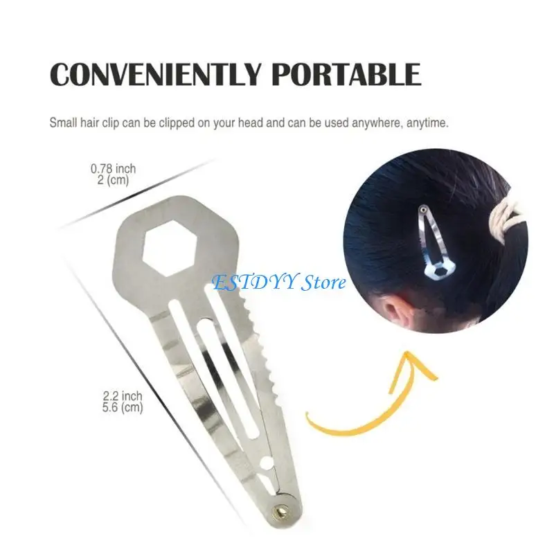 

G6DE Self-Defence Hair Clip for Women Multi-Functional Hair Barrettes Mini Pin Stainless Steel Self-Defence Survival Tool