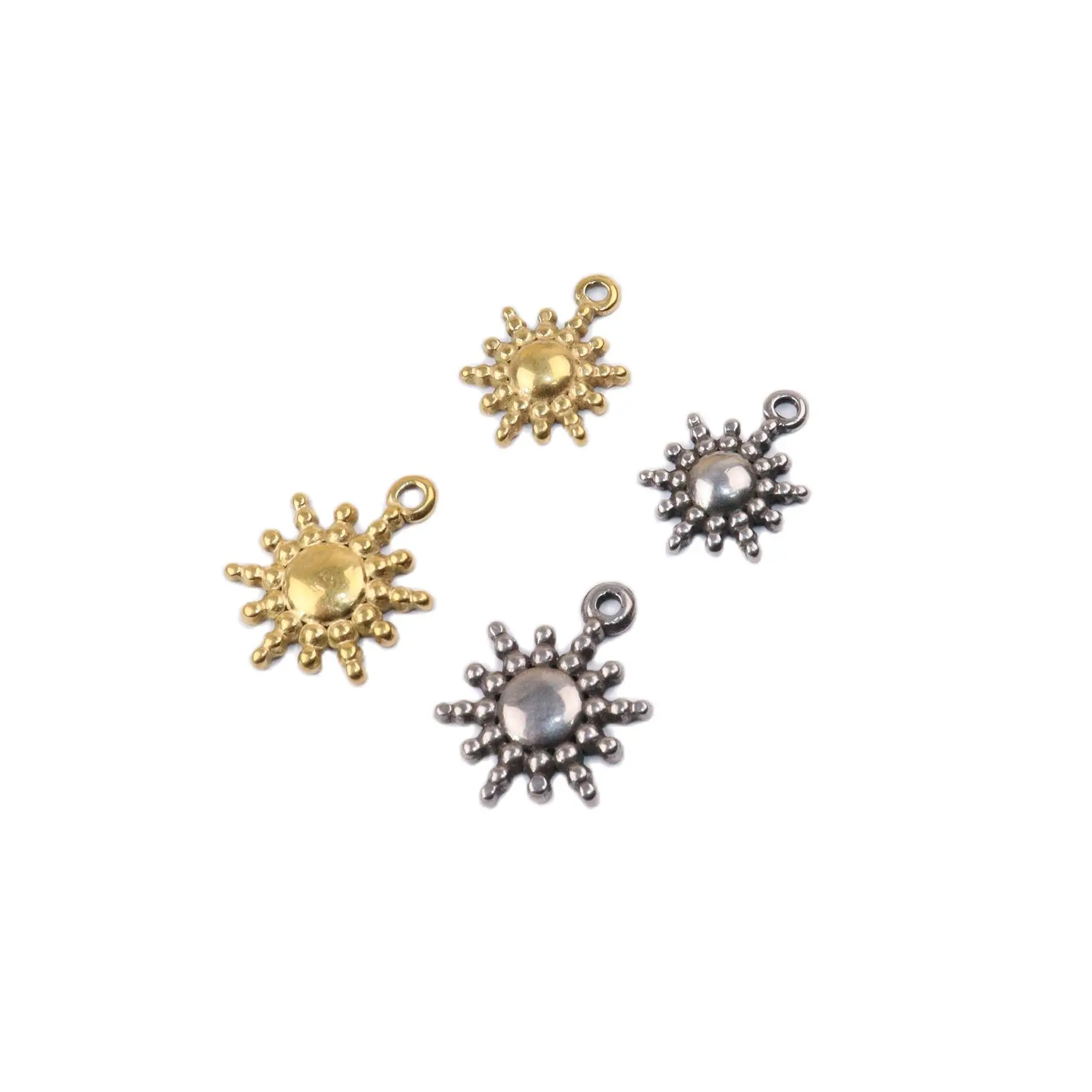 5 stücke Großhandel Beliebte Trend Casting Edelstahl Sonne Charms Anhänger DIY Halskette Ohrringe Armbänder Unfading Farblos