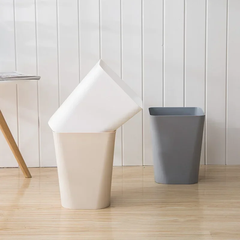 Square Trash Can Bedroom Storage Square Desktop Trash Can Paper Basket Family Simple Cleaning Tool Kitchen Bathroom Trash Can