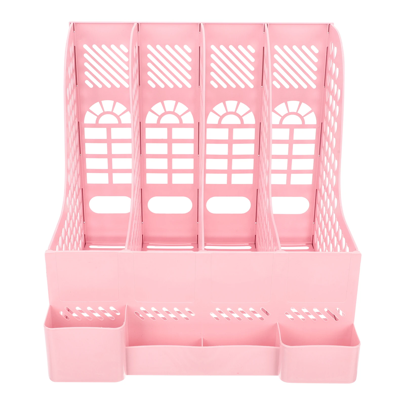 

Multi-Functional Desktop Book Organizer Strong Plastic File Holder Office Study Magazine Holder For Home Use Household
