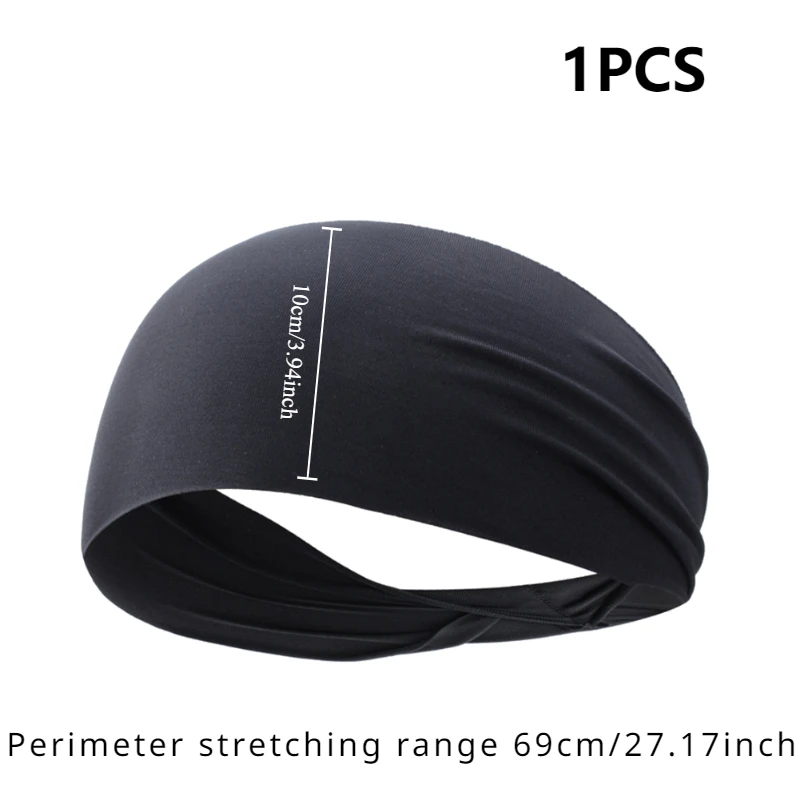 1Pc Ultra-Thin Sports Sweatband Breathable Sweat Absorbent Headband Elastic Sweat Hair Band Soft Outdoor Sport Yoga Headband