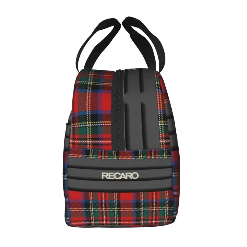 Recaros Logo Lunch Bag, À Prova de Fugas, Refrigerador, Térmica, Isolado, Caixa para Mulheres, Crianças, Trabalho, Escola, Piquenique, Viagem, Comida, Sacolas