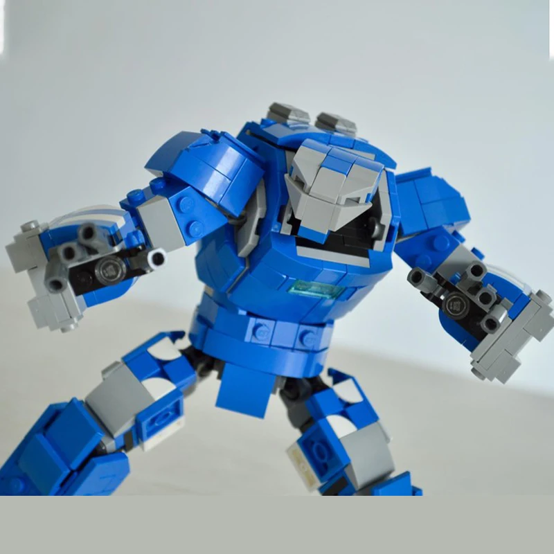 524pcs MOC High-Tech Powered Exosuit Mark 38 Igor Super Heroes Building Blocks Hadiah Natal Seri Master Edisi Kolektor
