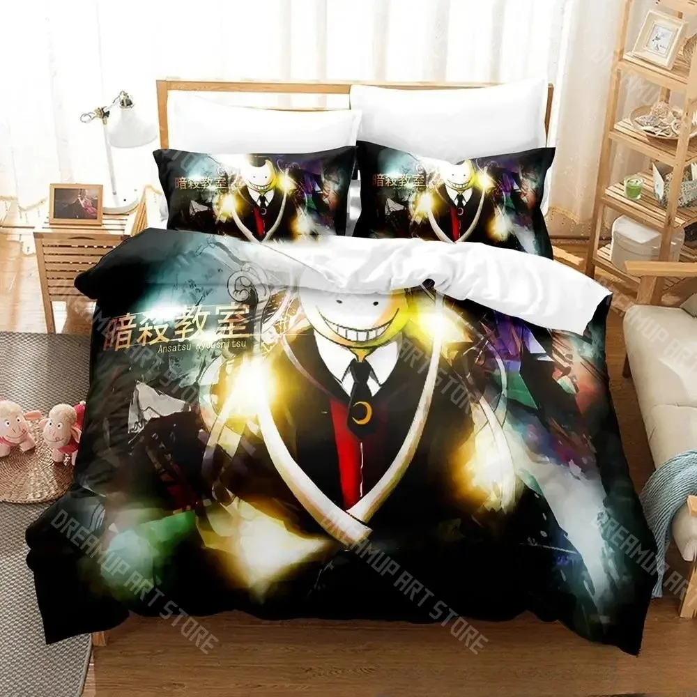 3D Printed Assassination Koro-sensei Classroom Bedding Set for Boys Girls Duvet Cover Twin Queen King Full Single Double Sizes