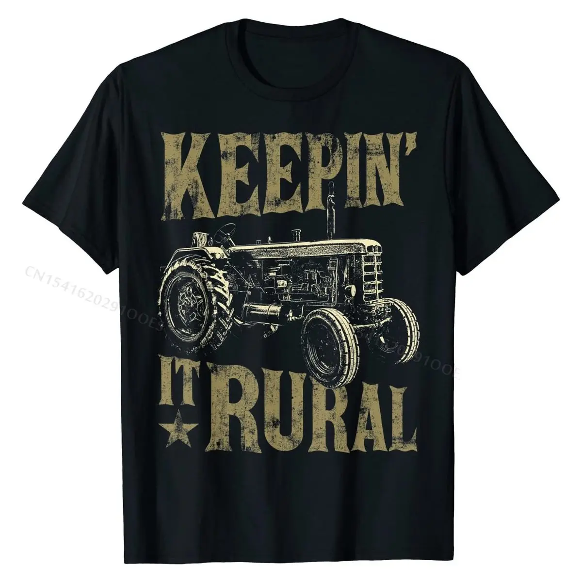 Keeping it Rural Funny Tractor Farm Tractor Farmer Gift Men T-Shirt T Shirt for Men Simple Style Tees Plain Printed Cotton