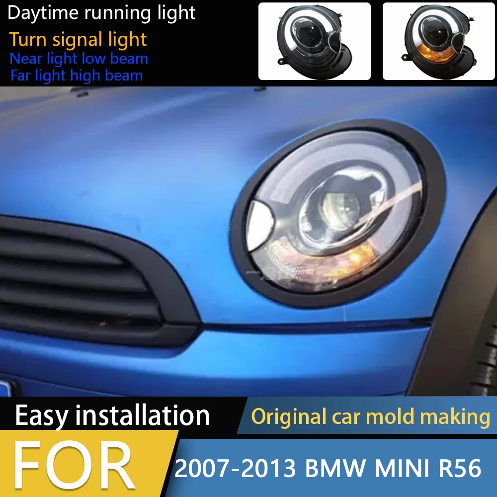 

Car Styling LED Headlight Assembly for BMW Cooper R56 R57 R58 R59 LED Headlamp 2007-2013 Turn Signal Light DRL Hi/Low Beam