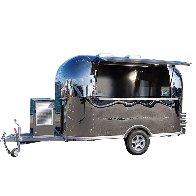 Mobile Hot Dog and Snack Van with Compact Kitchen Setup, Suitable for Festivals and Urban Areas