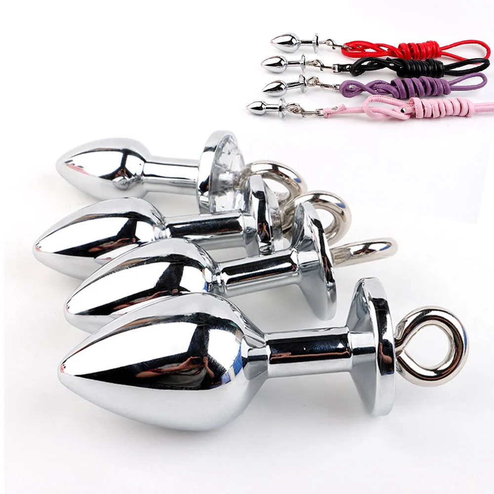 

Metal Anal Plug Leash Bdsm Bondage Butt Plug Stimulator Stainless Steel Ass Sex Toys for Men Women Dildo Prostate Massage Set L1