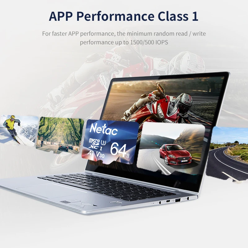Immagine 7: Scheda SD Netac ad Alta Velocità Classe 10 32G 64G 128G 256G 512G, Scheda di Memoria A1 U3 C10 V30 4K HD per PC e Laptop