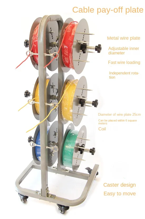 Vertical Automatic Wire Threading Machine Wire Pay-off Tray Pay-off Electrical Wiring Device Wire Stripping Machine