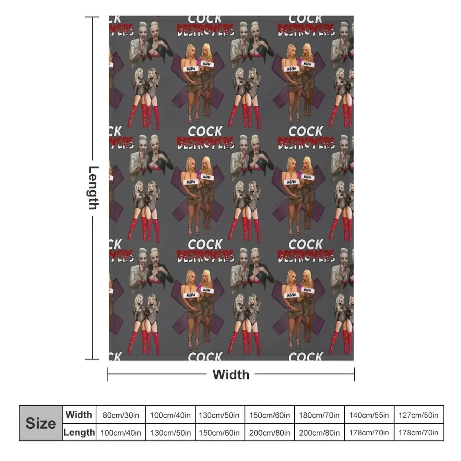 Cock Destroyers Pattern Pack Throw Blanket warm winter Large Beautifuls Hairys Blankets