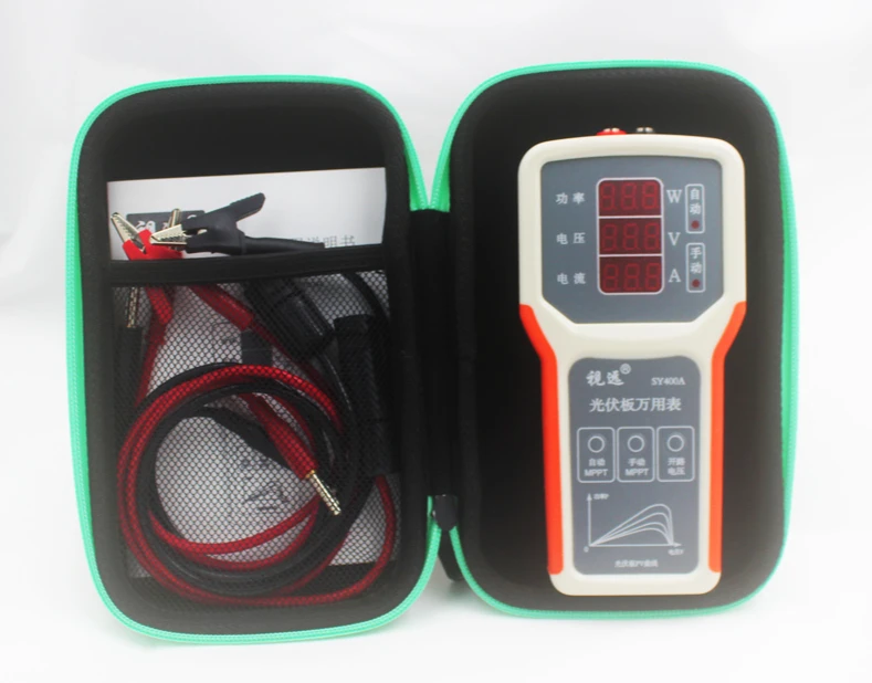 WS400A พลังงานแสงอาทิตย์แผงมัลติมิเตอร์แผงพลังงานแสงอาทิตย์ MPPT Tester สมาร์ทแผงพลังงานแสงอาทิตย์มัลติมิเตอร์ VOC การทดสอบ Power Meter