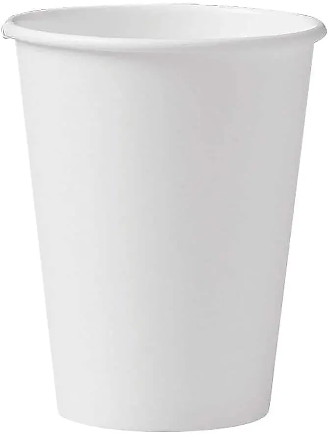 

Cup Company 412WN-2050 Hot Beverage Disposable Paper Cups, 12oz, White, Case of 1,000