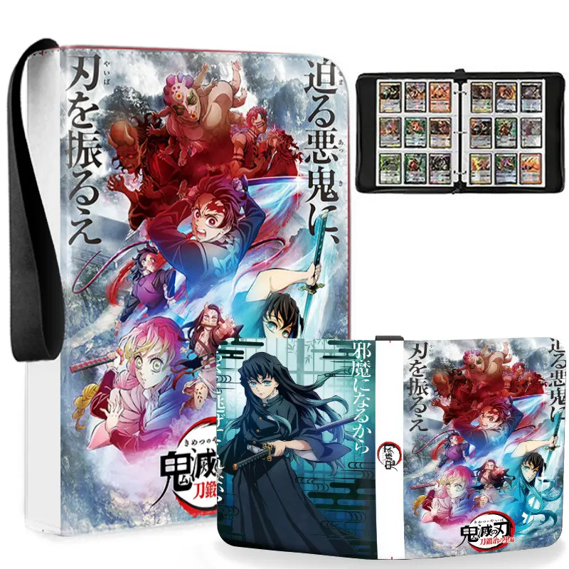 

900pcs Card Album Book Anime Demon Slayer Collection Card Tanjirou Nezuko Zipper Game Cards Binder Holder Kids Gifts Toys