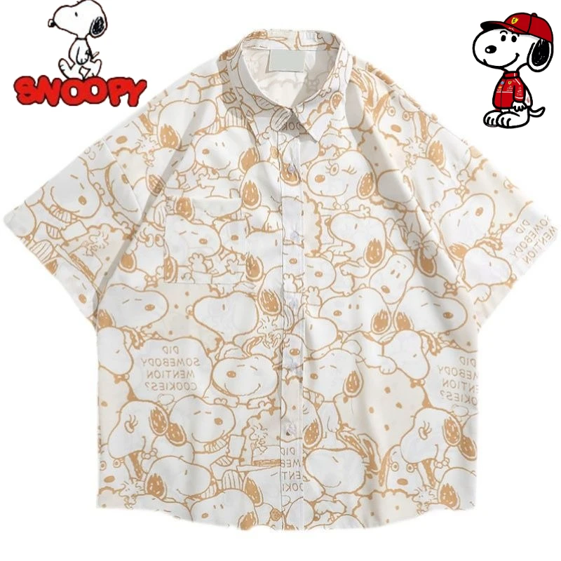 Snoopy cartoon cute shirt creative kawaii unisex couple same shirt short sleeved t-shirt anime peripheral gift wholesale