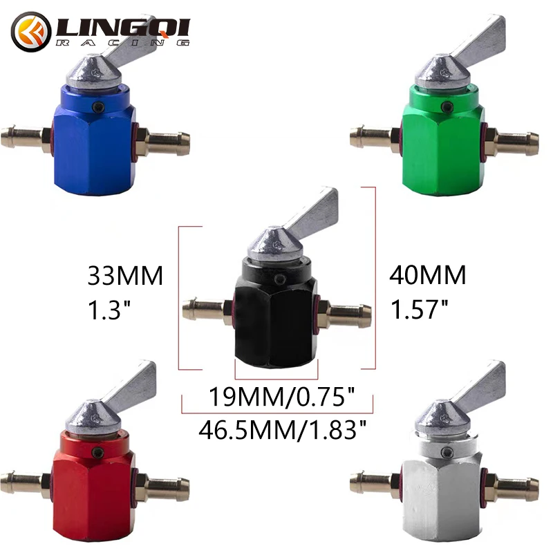 6 Colors Universal Inline In-Line Petrol Fuel Tap Motorcycle On-OFF Petcock Fuel Switch Dirt Pit Bike Refitted Accessories