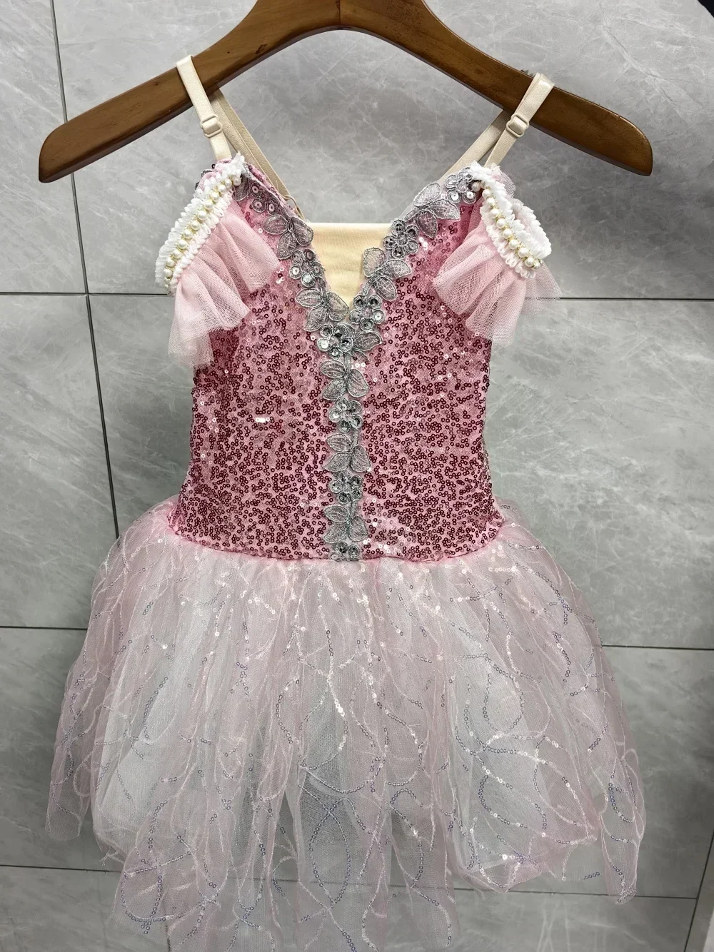 Vestito da tutu di balletto professionale con paillettes per bambini per ragazze Bambini Costumi di danza del cigno Costumi di balletto per donne adulte Abbigliamento da ballo