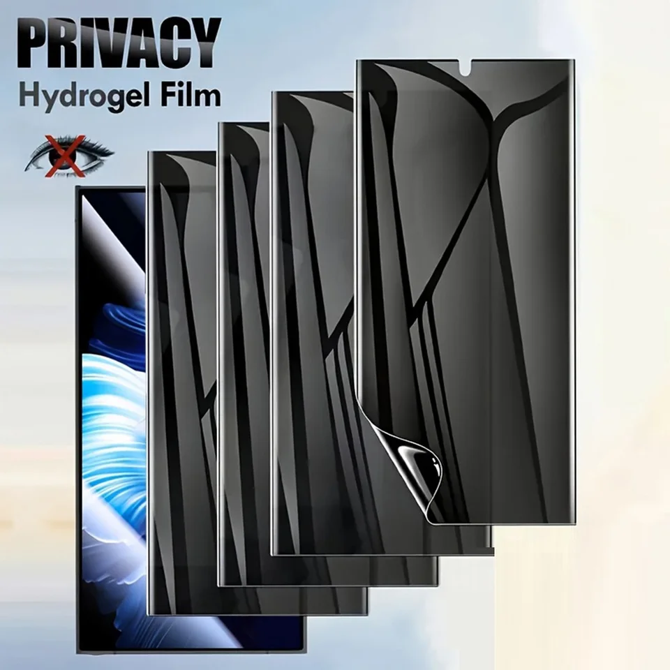 3-4 Piezas Protector de Pantalla Anti-espía para Samsung S26 S23 S22 S21 S20 Ultra Plus Privacidad Película de Hidrogel Samsung S25 Edge S24 S23 S21FE 6