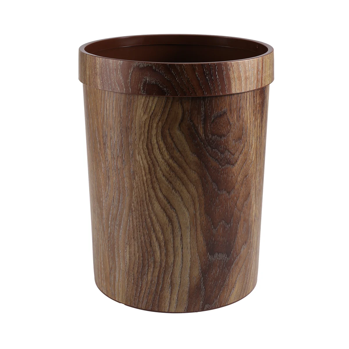 Retro Creative Wood Grain Trash Can Household Living Room Kitchen Trash Can