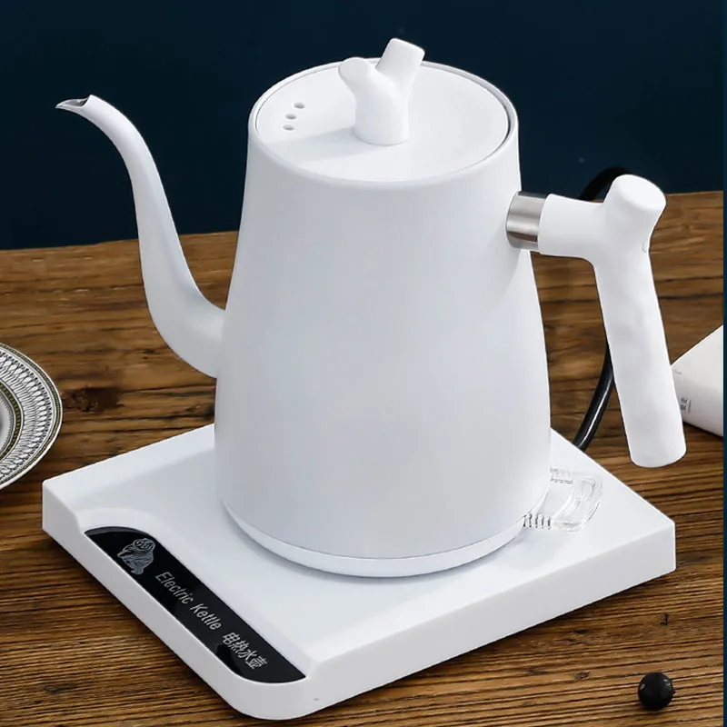 Electric Coffee Pot Hot Water jug Heating Water Bottle Stainless Steel Gooseneck Tea Kettle 1000ml 220v