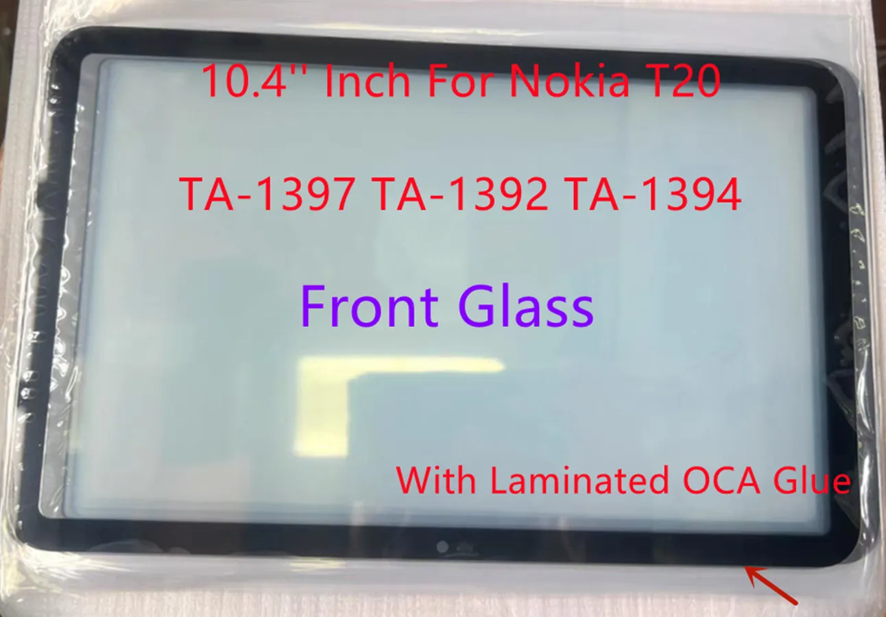 10.4'' Inch For Nokia T20 TA-1397 TA-1394 TA-1392 Touch Screen Front Glass Panel With OCA Glue 100% Tested