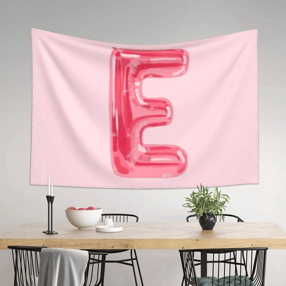 

pink foil “E” balloon Tapestry Room Decoration Accessories Wall Coverings Decoration Bedroom Wall Carpet Tapestry
