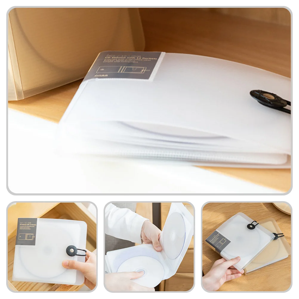 

12-Capacity Cd Dvd Storage Binder Portable Organizer Case Disc Holder for Travel Home Car Use Media Storage Book