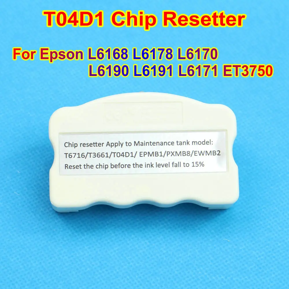 T04D1 Maintenace Tank Box Resetter Printer Waste Ink Chip Resetter Ic Chips For Epson L6190 L6191 L6171 L6168 L6178 L6170 ET3750