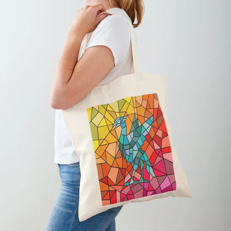 

Liver Bird Stained Glass Tote Bag tote bags aesthetic tote bags men Women's shopper bag Eco bag