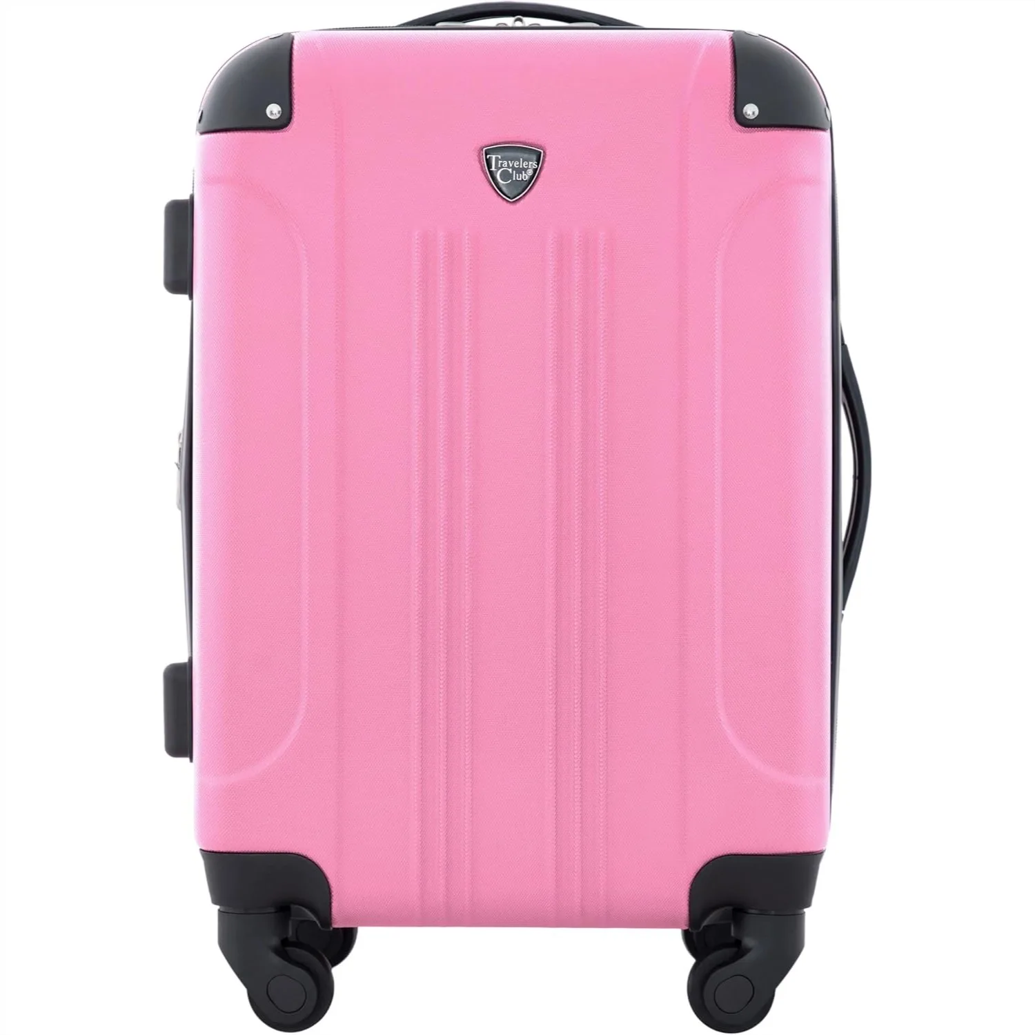 

Hardside Expandable Spinner Luggage 20" Carry-On with Smooth Wheels, Lightweight ABS, Hot Pink