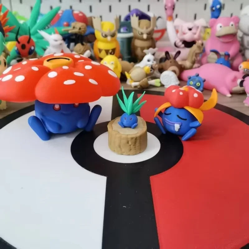 

Oddish Gloom Vileplume Anime Figures Proportion World 1:20 Diy 3D Printing Cartoon Character Kawaii Desktop Model Toy Boys Gifts