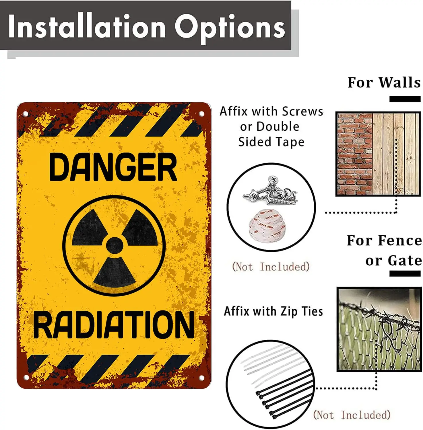 1a ، خمر معدن القصدير تسجيل خطر الإشعاع العسكرية تسجيل للمنزل بار حانة المطبخ المرآب مطعم جدار ديكور اللوحة علامات #4
