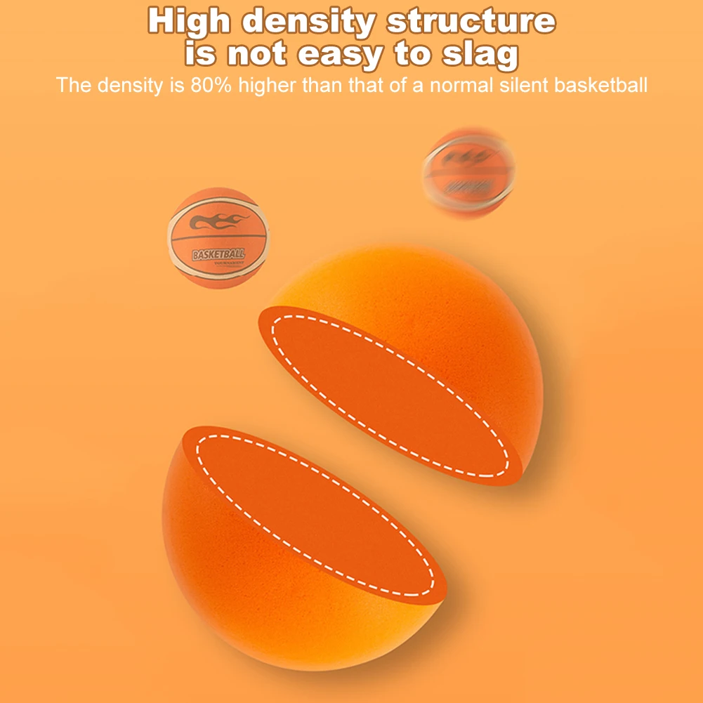 

18/21/24cm Silent Basketball High-Resilience Air Bounce Basketball Dribbling Basketball for Various Indoor Activities
