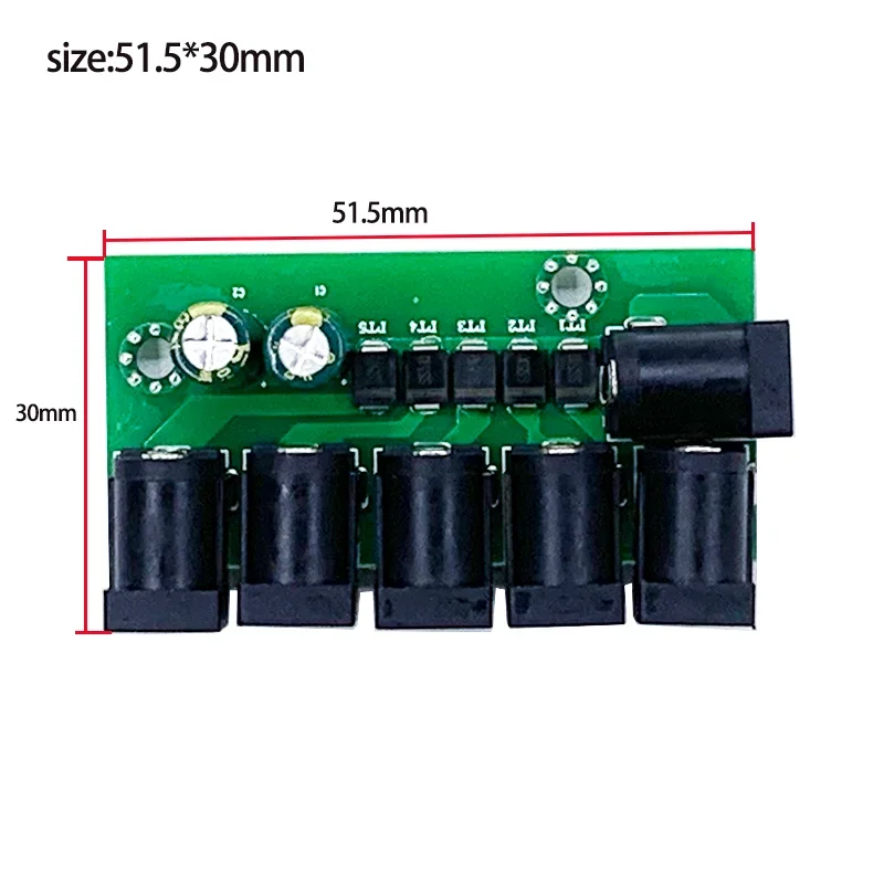 One to five 5V-56V power splitter EMI  Anti interference, improving circuit stability and reliability