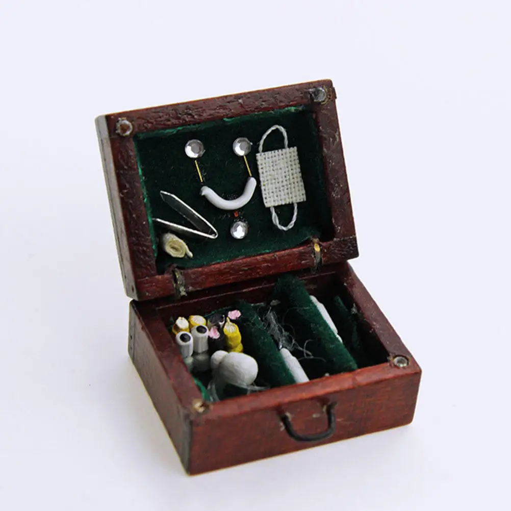 

Wooden Mini Kit Compact Portable Mini House Decor Realistic Dollhouse Accessory Fine Craftsmanship Home Styling