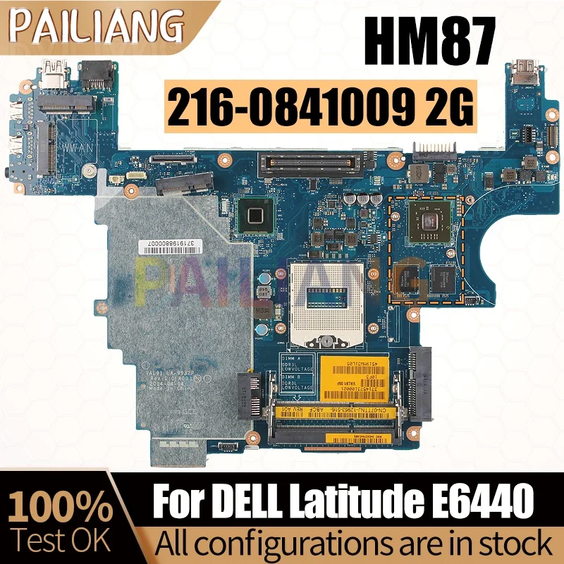 For DELL Latitude E6440 Notebook Mainboard LA-9932P HM87 216-0841009 2G 007KGN Laptop Motherboard Full Tested