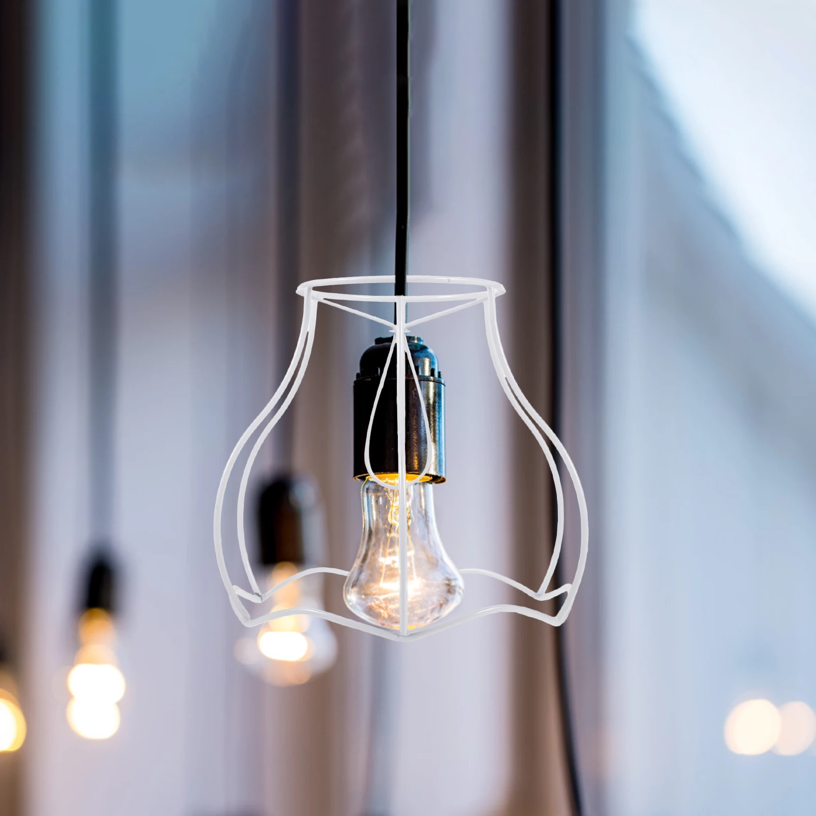 

Iron Lampshade Frame Table Lamp Diy Material Holder For Desk Lights Cage Guard Bracket Lighting