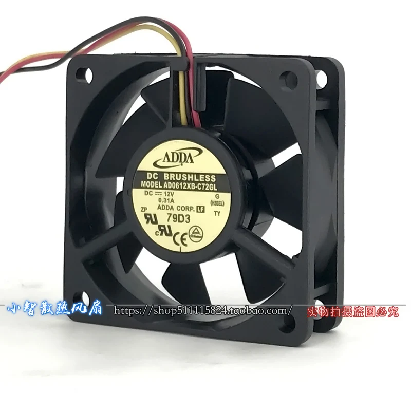 الأصلي AD0612XB-C72GL 12V 0.31A 6020 60*60*20 مللي متر جديد مروحة التبريد المبرد
