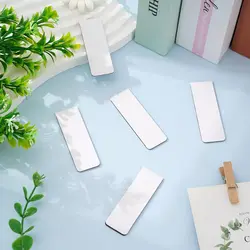 10/15PCS White Magnetic Bookmark DIY Book Marker Clip Sublimation Bookmarks, Magnetic Page Markers Clips for Booker Lover