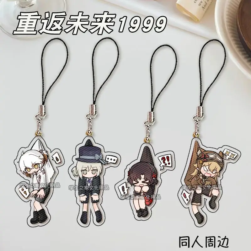 NEW Anime KeyChain Reverse: 1999 Vertin Schneider KeyChain Men Key Chain for Women Fashion Figure Acrylic Keyring Pendant Brooch