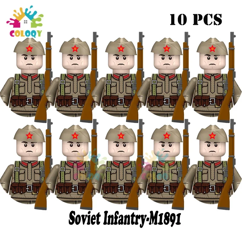 Kinder Spielzeug 10 teile/satz WW2 Bausteine UNS UK Sowjetische Soldaten Mini Action-figuren Pädagogisches Spielzeug Für Kinder Geburtstag Geschenke