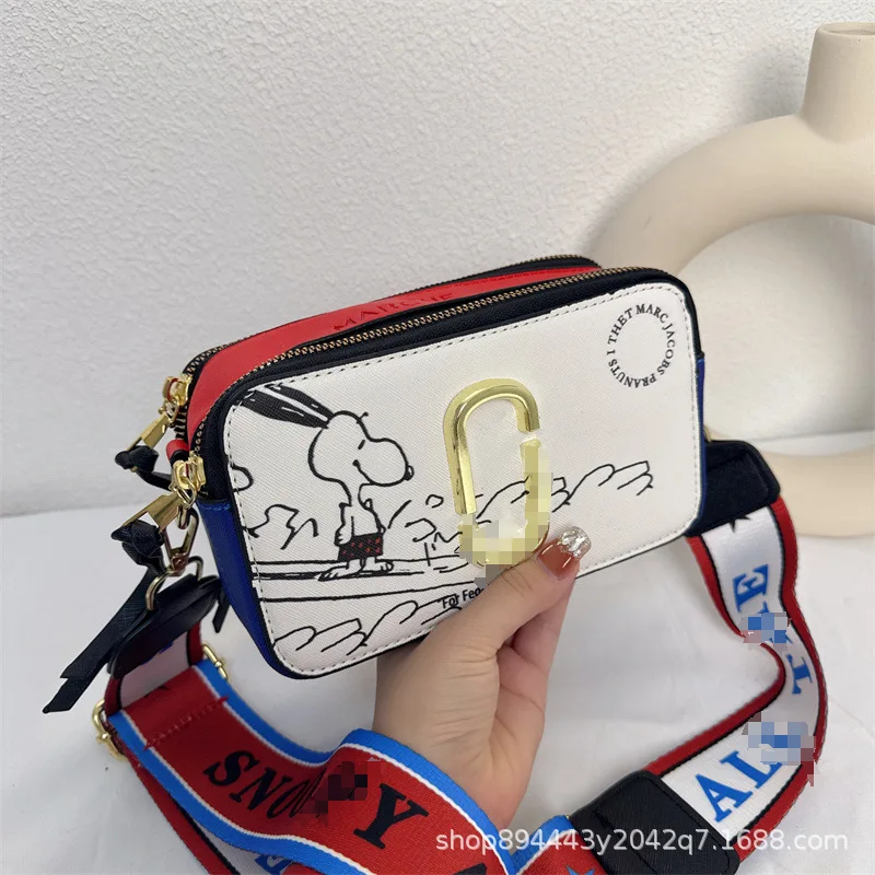 2024 New Fashionable Camera Bag Trendy Printed Cartoon Small Square Bag Single Shoulder Crossbody Bag