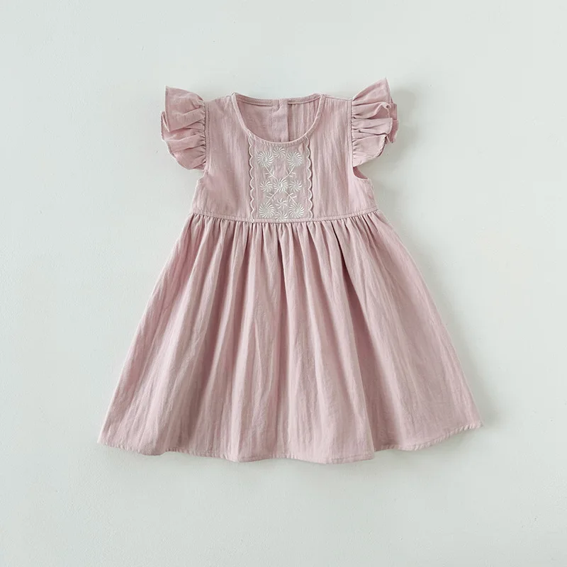 2024 Summer Kids Baby Girls Dress Baby Girls Short Sleeve Fruit Printing Dress Sweet Kids Baby Children Clothes Dress