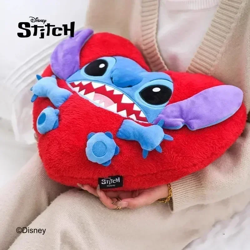 

Kawaii Disney Stitch Love Soft Plush Pillow Cartoon Peripheral Trendy Home Cushions Lumbar Pillow Romantic Valentine's Day Gift