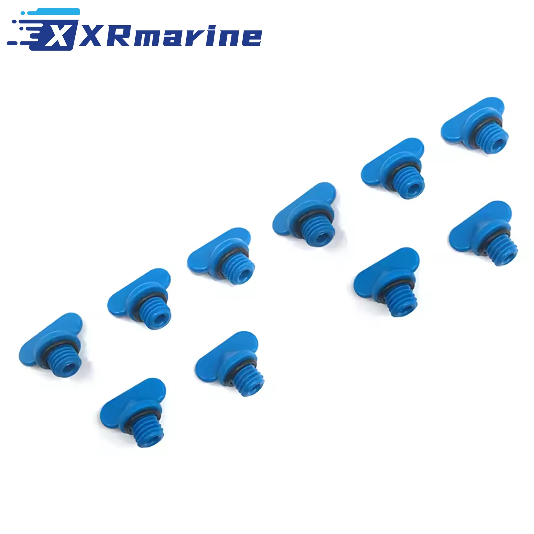 10Pack Exhaust Manifold Water Drain Blue Plug For MerCruiser 22-806608A1 22-806608A02 8M2000874 image 5