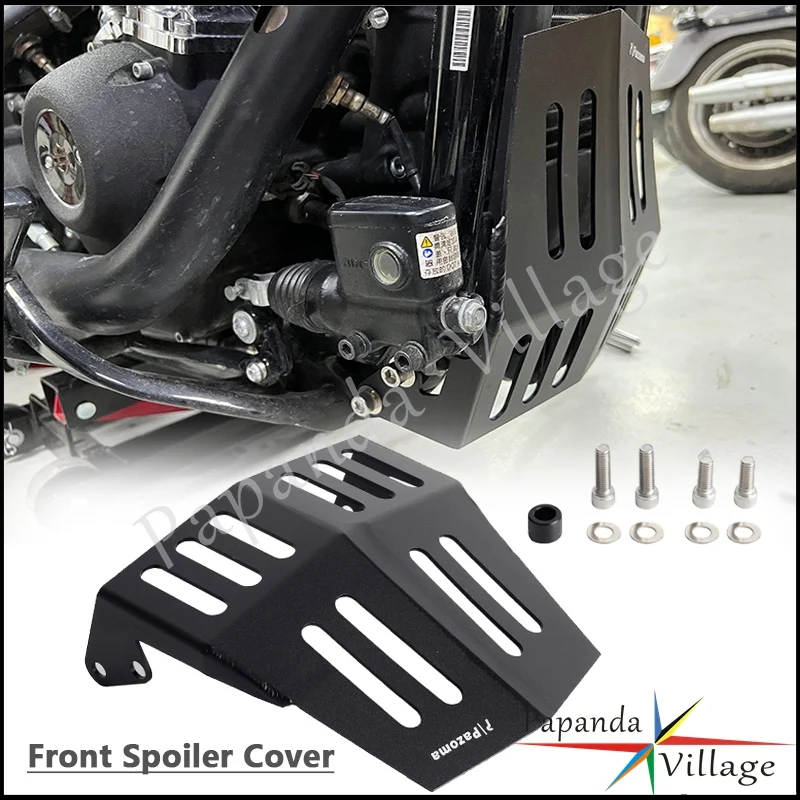 

Front Spoiler Cover Aluminum Chin Lower Air Dam Fairing Mudguard For Harley FXBR FXBRS FLDE FLFBS FLFB FXFB FLHCS FLHC FXLR FXBB