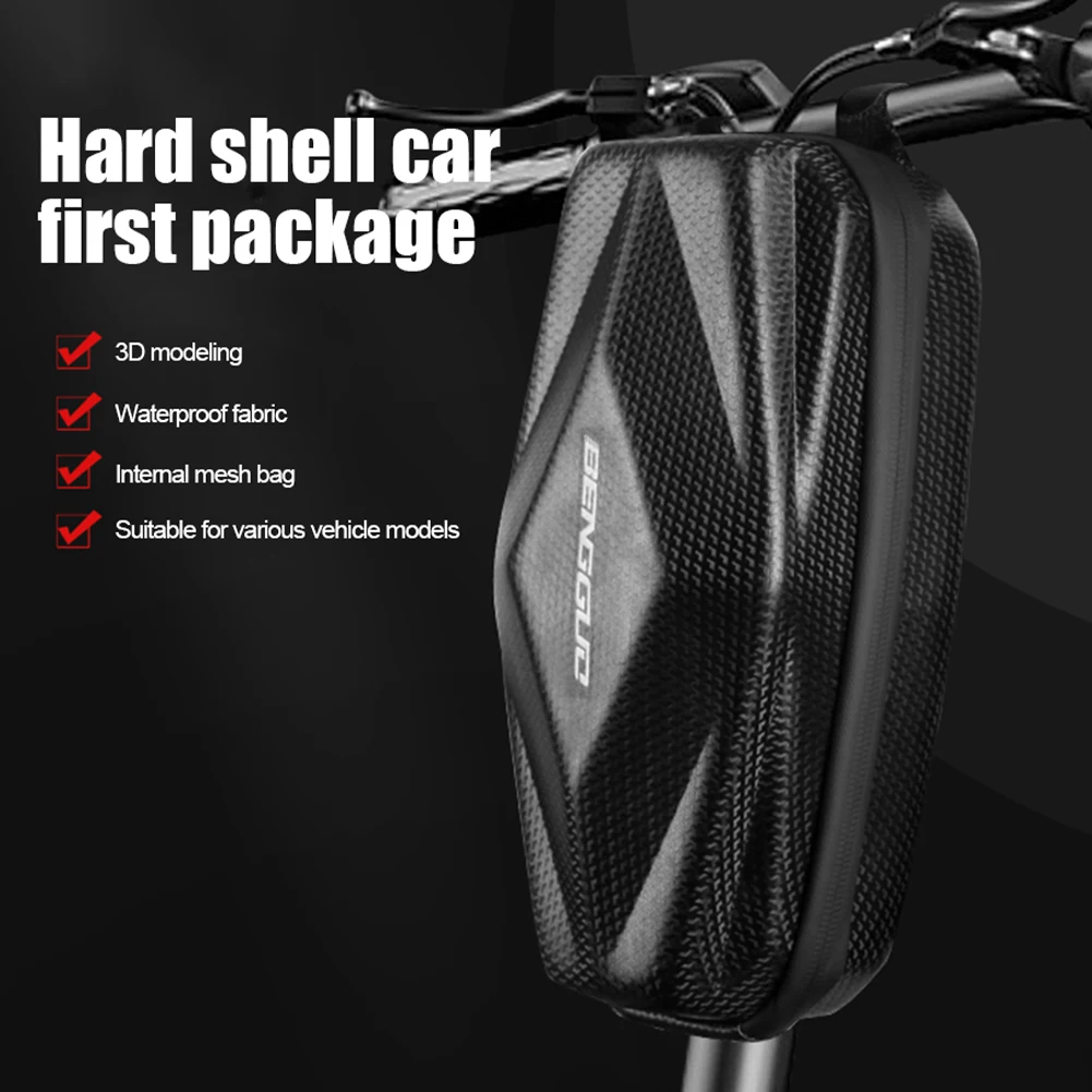 2L Universal Electric Scooter Bag EVA Hard Shell Waterproof Large Front Storage Bag Reflective for Xiaomi M365 PRO 2 KUGOO M4